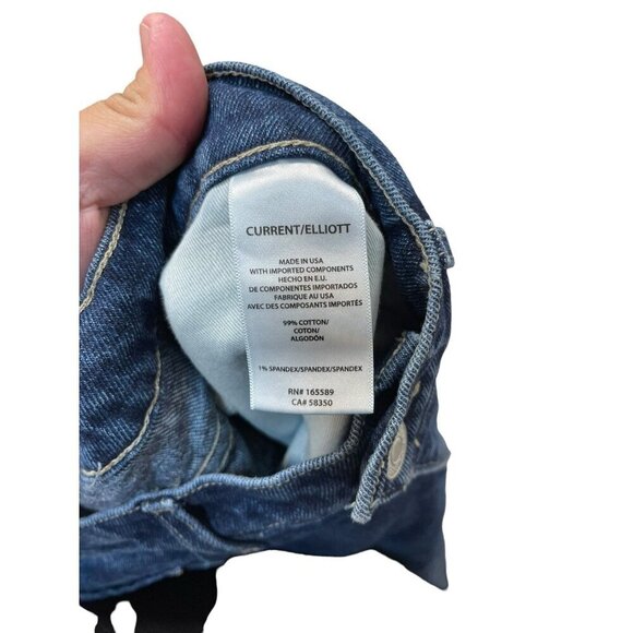 Current Elliot Distressed Straight Leg Jeans Denim Women’s Size 30 - Picture 5 of 6